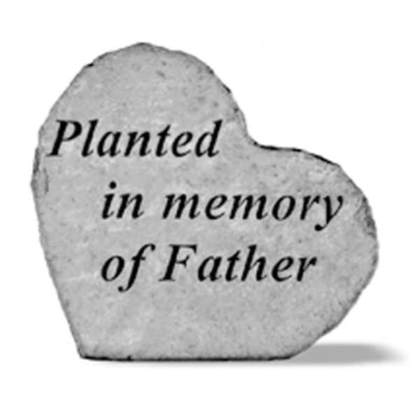 Kay Berry Inc Kay Berry- Inc. 89320 Planted In Memory Of Father - Heart Shaped Memorial - 8.5 Inches x 7 Inches 89320 - main